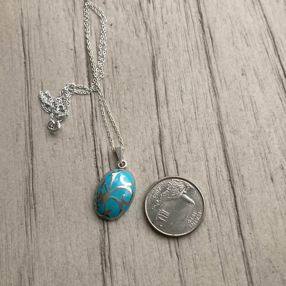Sterling turquoise necklace - Picture 5 of 5
